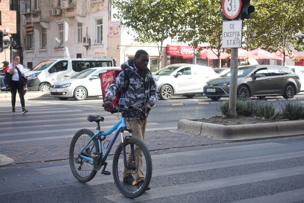 How to ride a bike in shop traffic