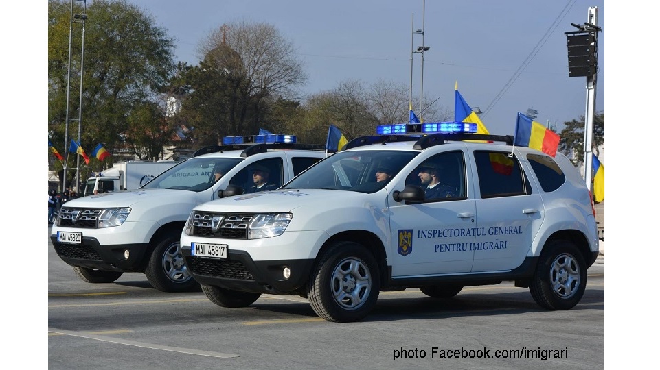 Vehicles of the General Inspectorate for Immigration (photo Facebook.com/imigrari)