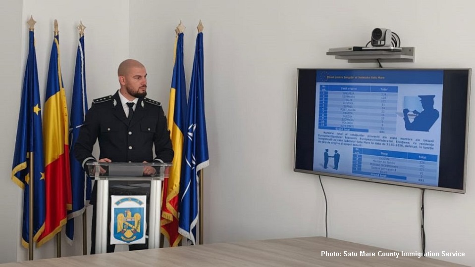The activity report of the immigration police in Satu Mare (Photo Satu Mare County Immigration Service)