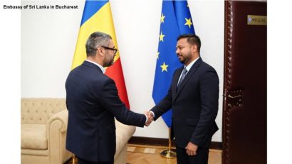 Petre-Florin Manole and Arun Hemachandra (photo Embassy of Sri Lanka to Bucharest)